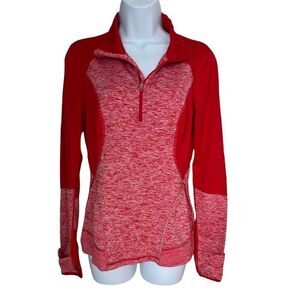 Zella Fitted Red Long Sleeve Activewear Pullover Thumbhole Jacket S